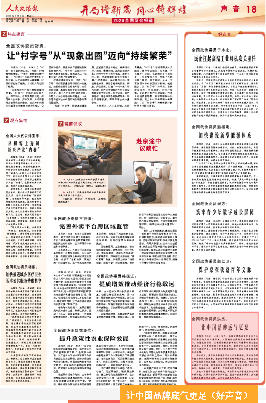 让中国品牌底气更足——三棵树洪杰发出“两会好声音”