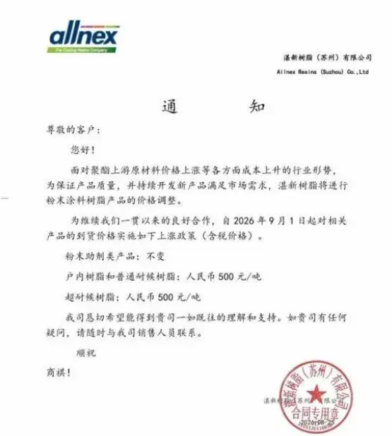 9月化工涂料迎来全域涨价暴击 9月化工涂料迎来全域涨价暴击